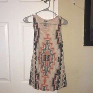 Vocal Bejeweled Tribal Tank Top